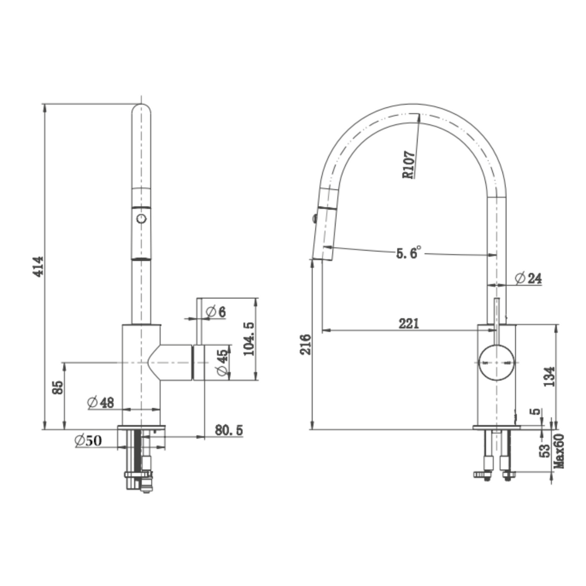 Mica Pull-Out Sink Mixer