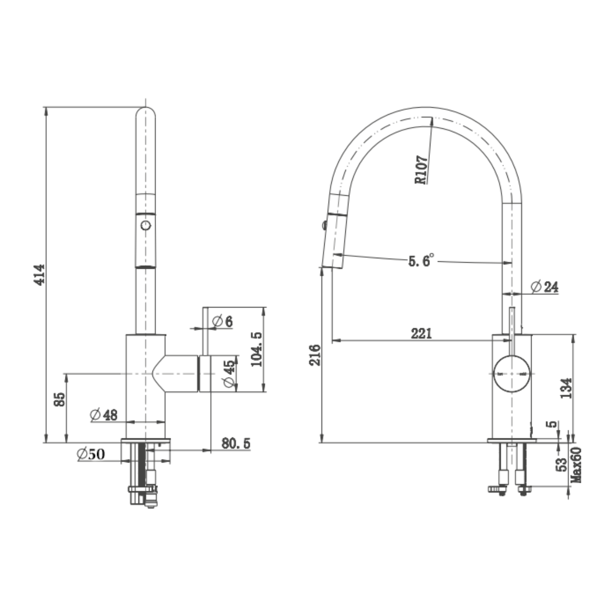 Mica Pull-Out Sink Mixer