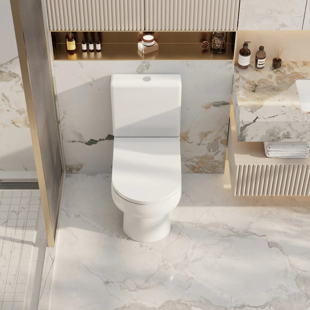 Moi Back-to-Wall Toilet Suite (Gloss White)