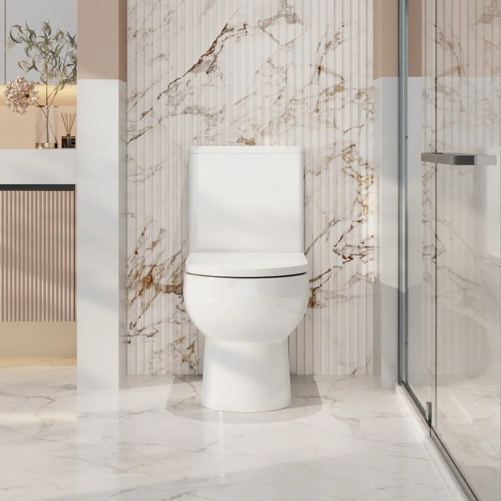 Moi Back-to-Wall Toilet Suite (Gloss White)