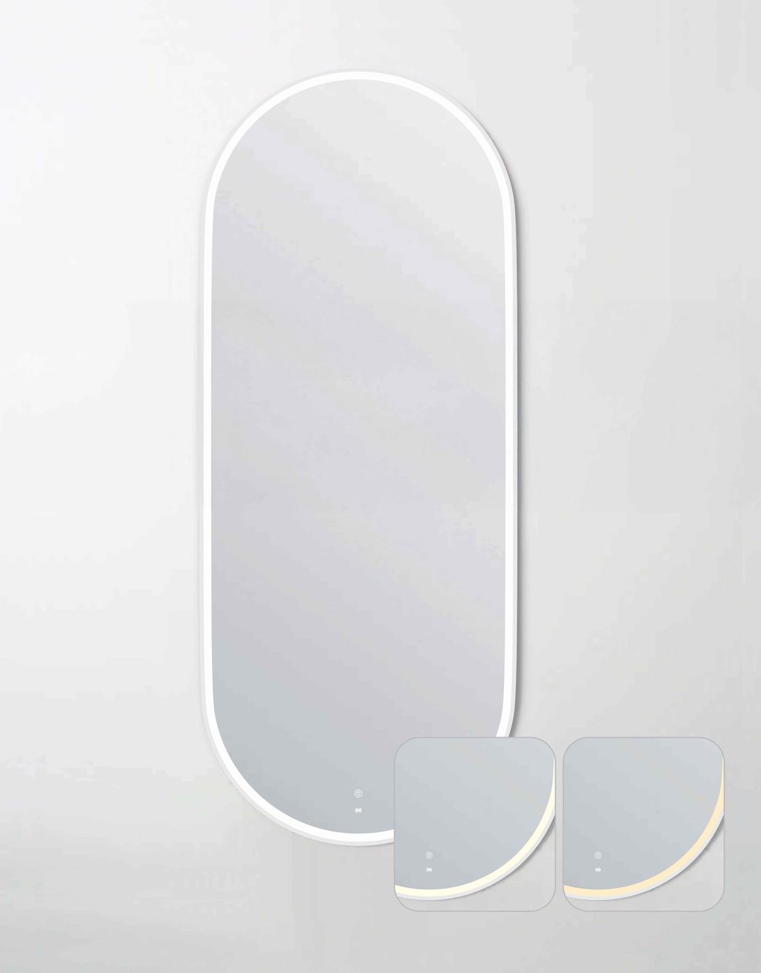 NOOSA LED Oval Metal Frame Mirror 1800x750mm