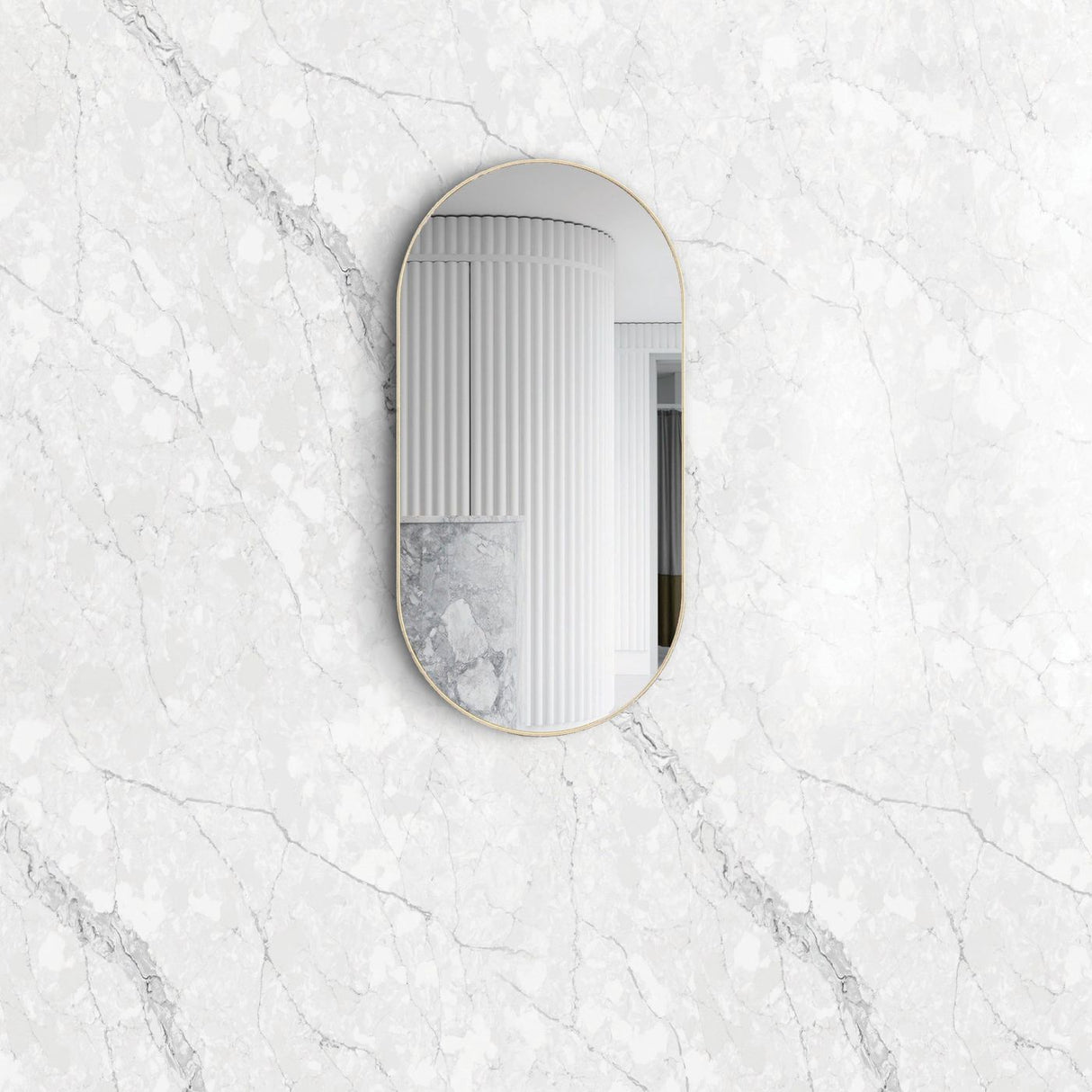 NOOSA Oval Framed Mirror 900x450mm