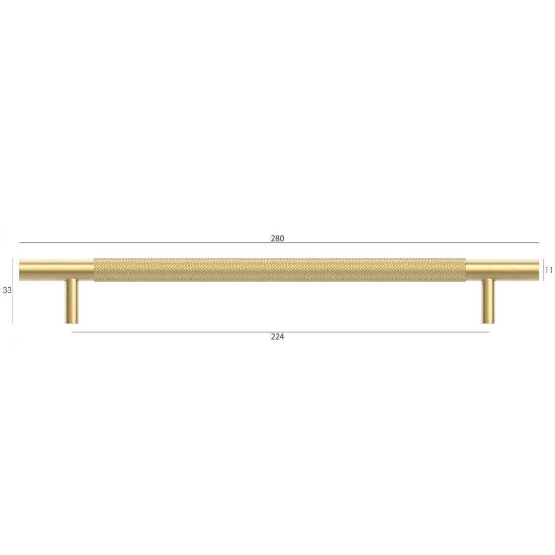 NORD - Brushed Brass Handle (Premium Solid Brass Construction) (All Sizes)