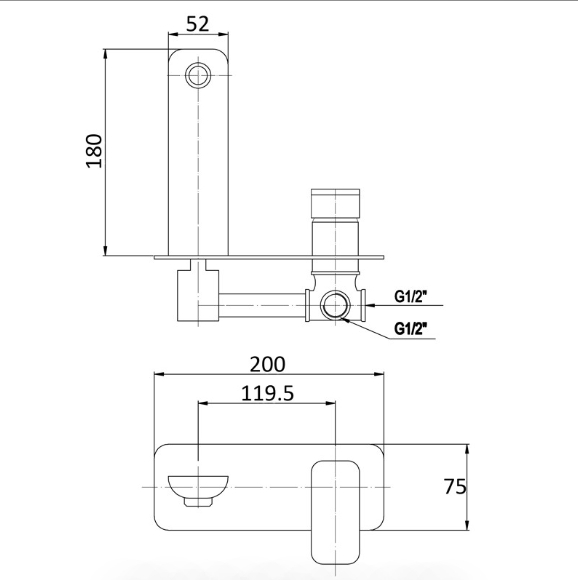 Nova Wall Basin Mixer