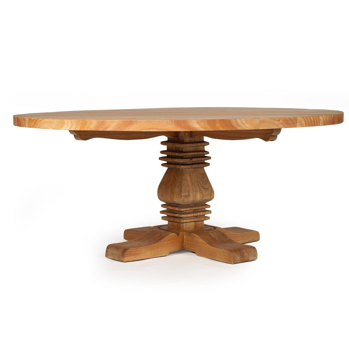 Newland Round Solid Wood Pedestal Table - 1.5m