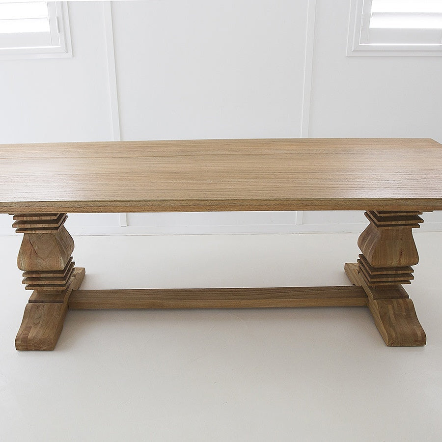 Newland Solid Wood Pedestal Table - 2.4m