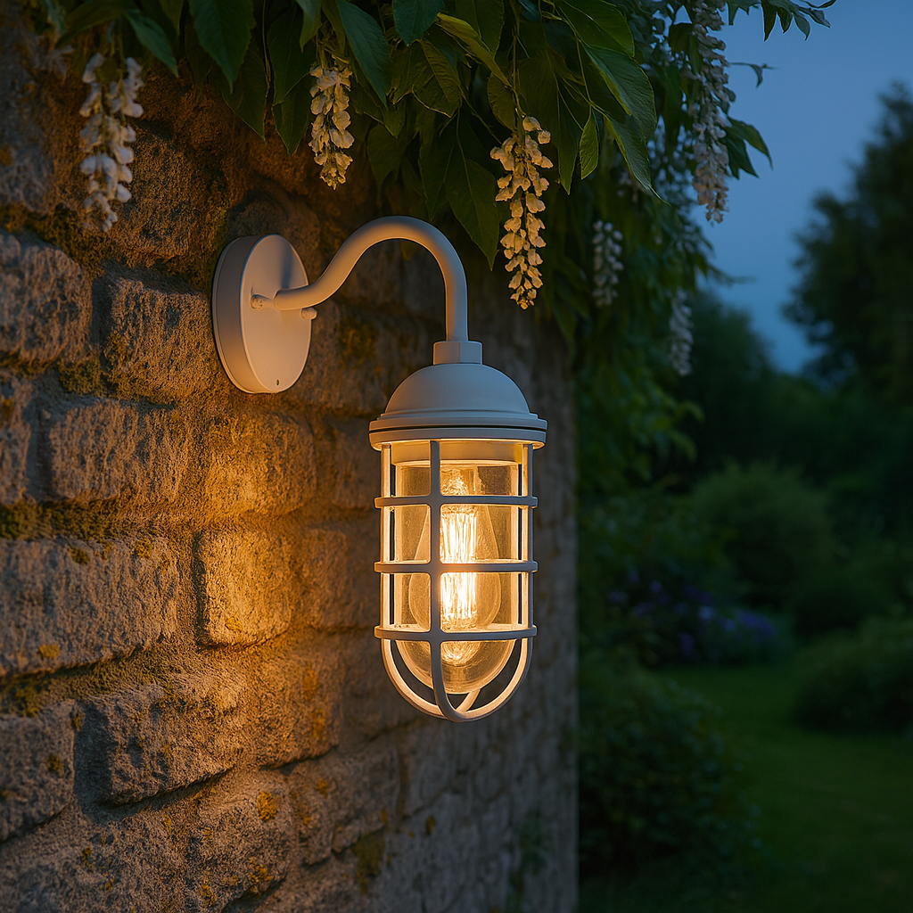 Newport Exterior Wall Light White IP44