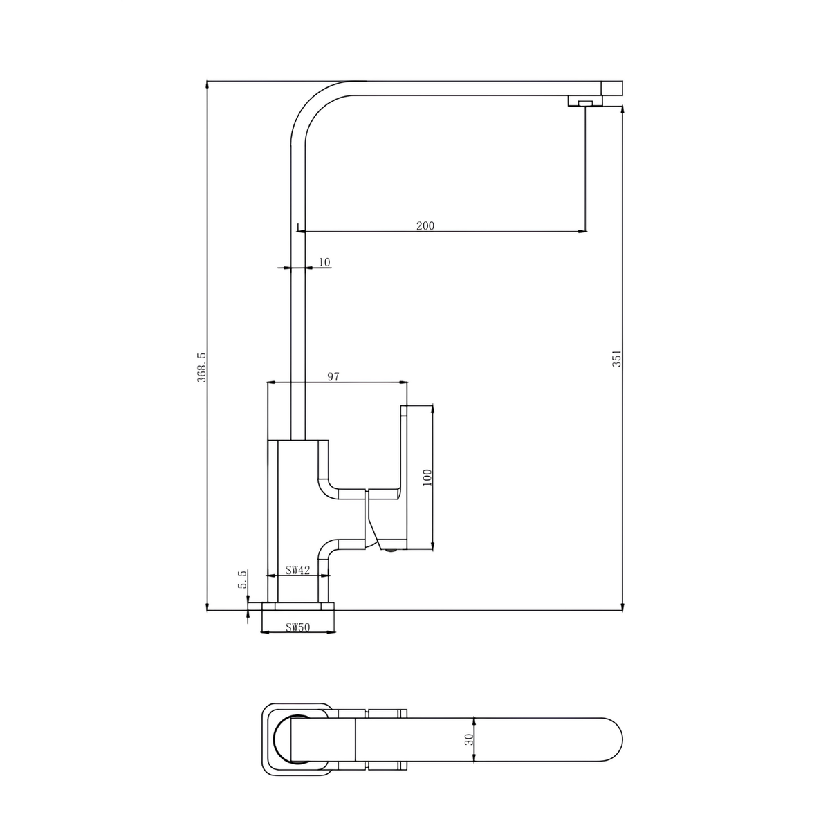 Nova II Sink Mixer Lead Free