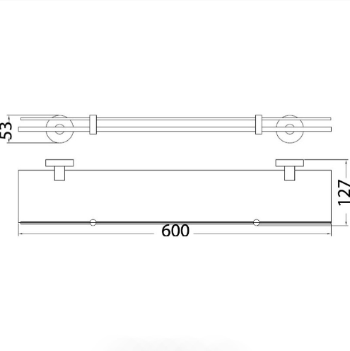 Otus Glass Shelf (Chrome)