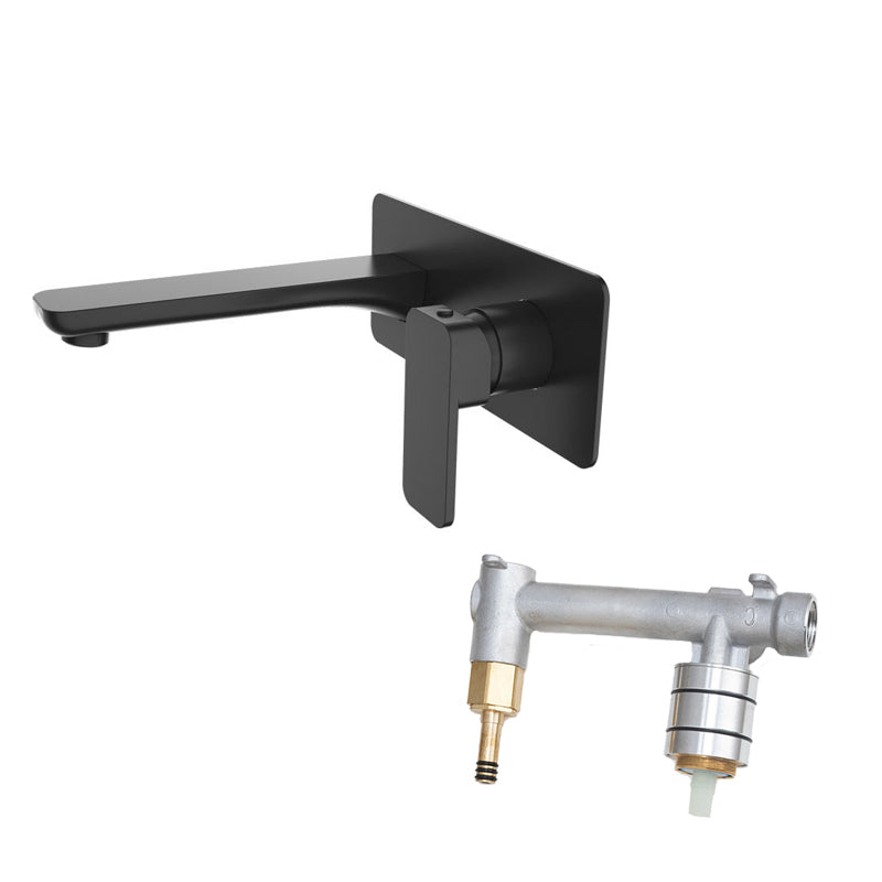 IVANO Bathtub Basin Wall Mixer With Spout - Black