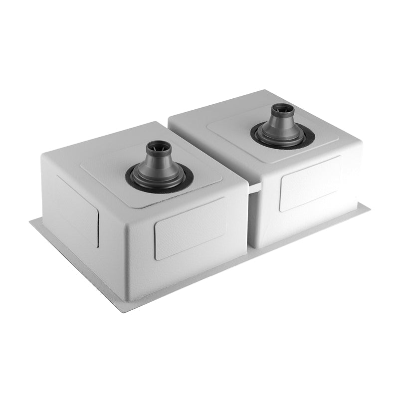 Double Bowl Gunmetal Stainless Steel Sink 770x450x215mm