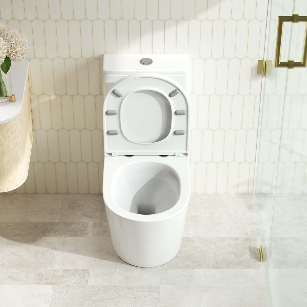 OXFORD Back-to-Wall Toilet Suite (Gloss White)
