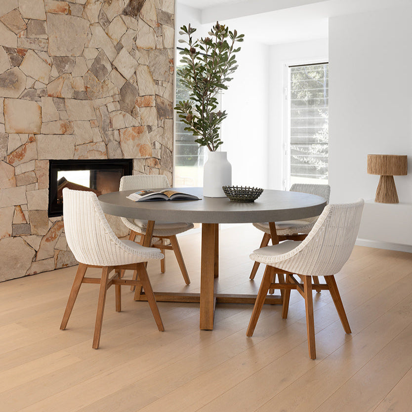 Oceana Outdoor Teak Dining Chair – White