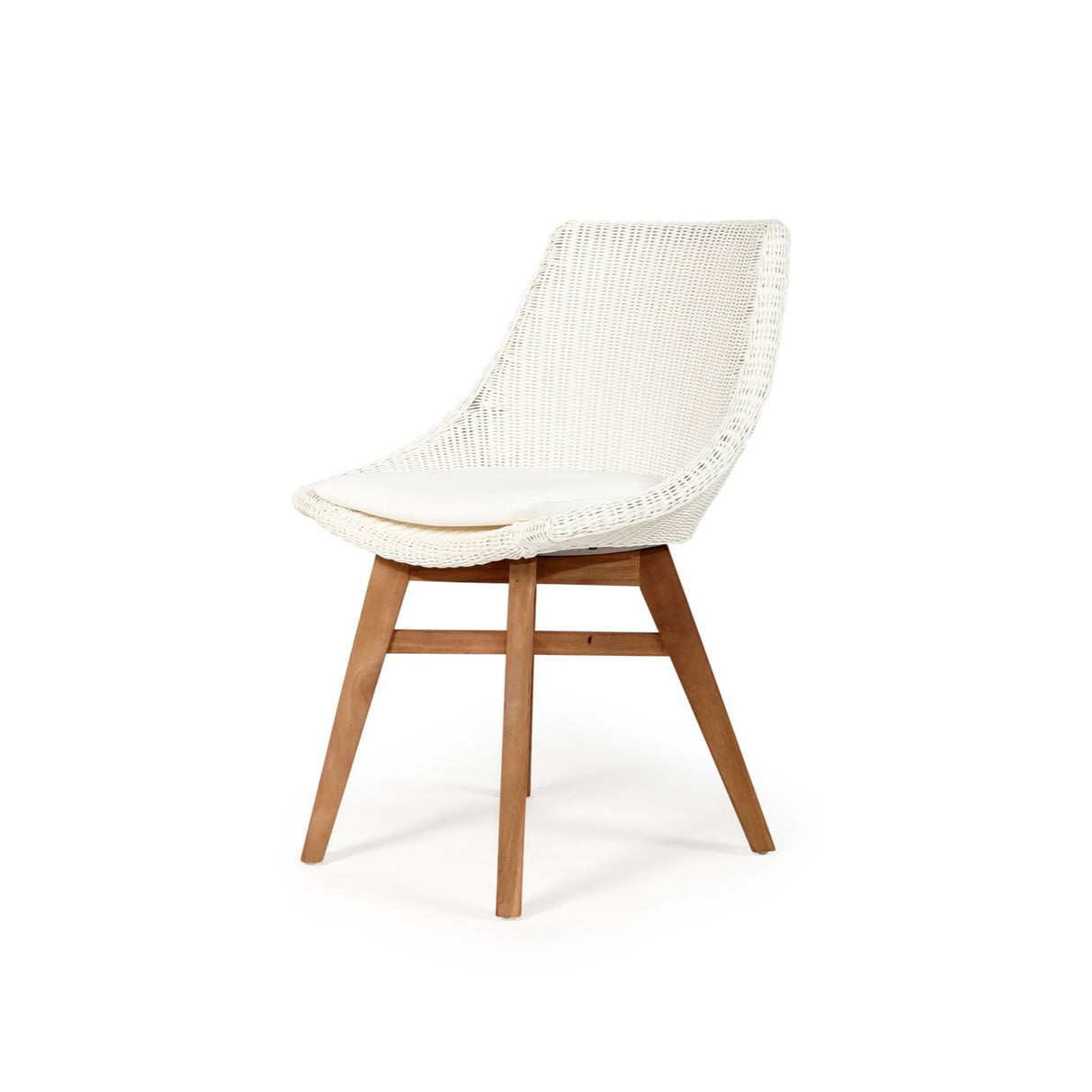 Oceana Outdoor Teak Dining Chair – White