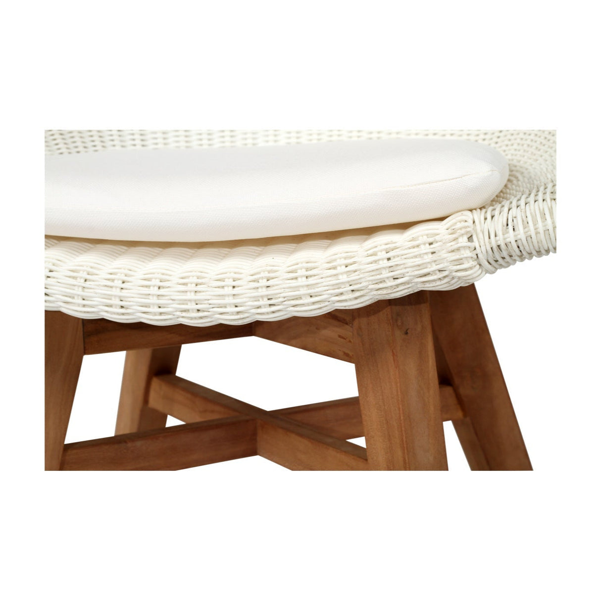 Oceana Outdoor Teak Dining Chair – White