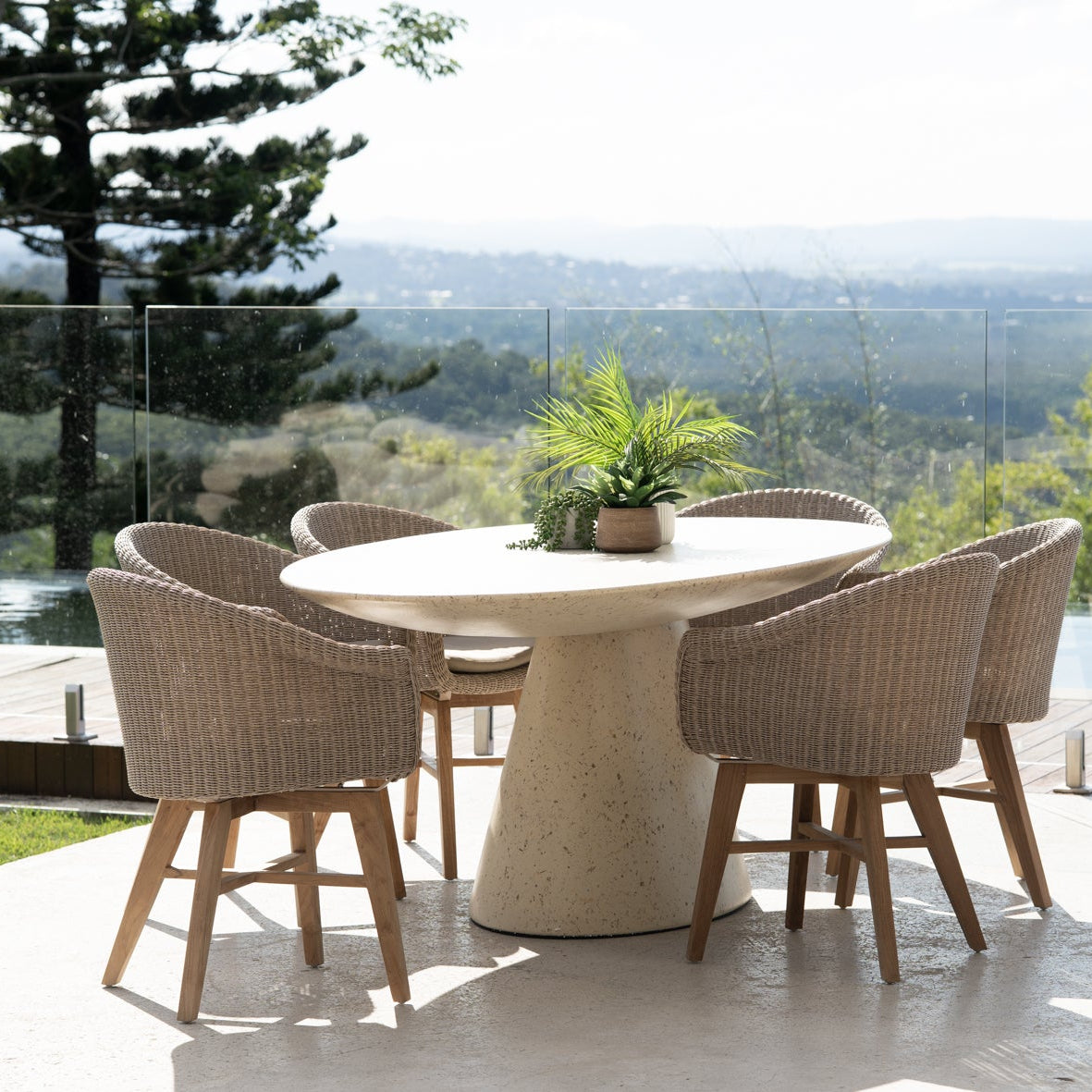 Oceanic Outdoor Teak Armchair – Mushroom