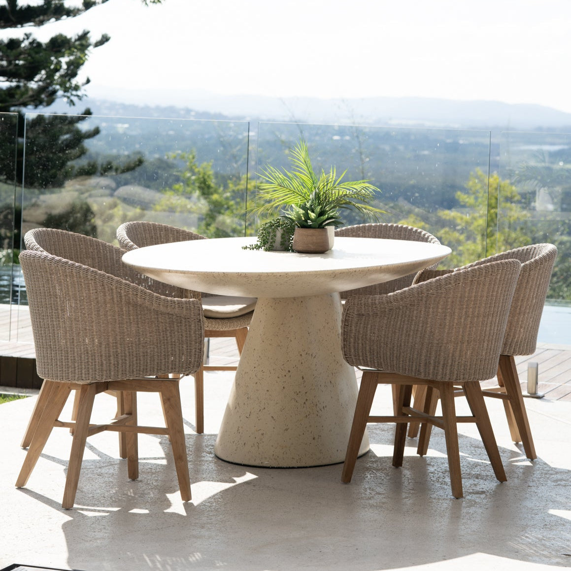 Oceanic Outdoor Teak Armchair – Mushroom