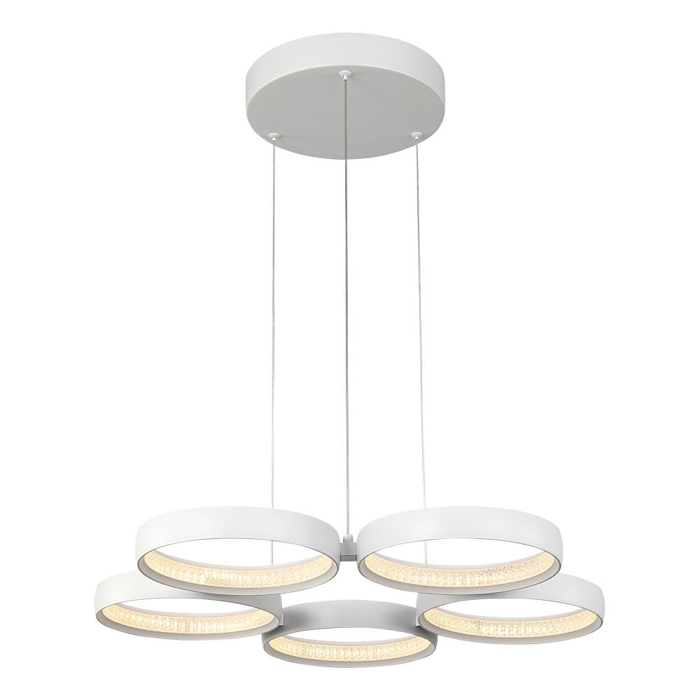 Olympus 5 Light Dimmable LED Pendant White / Tri-Colour