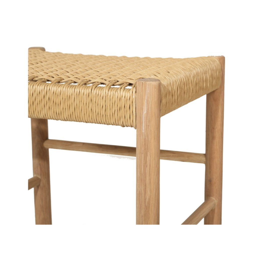 Oriana Backless American Oak Counter Stool
