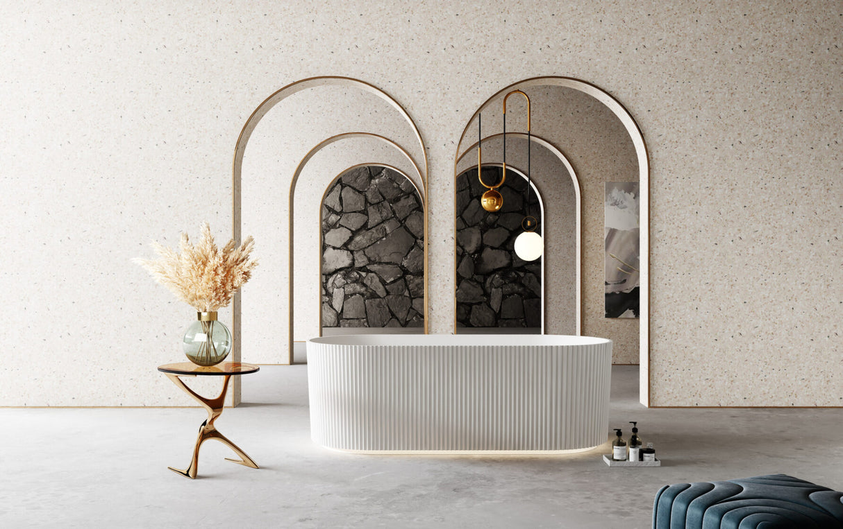 Oslo Free-Standing Bathtub with Non-Overflow (Gloss White) (1500/1700mm)