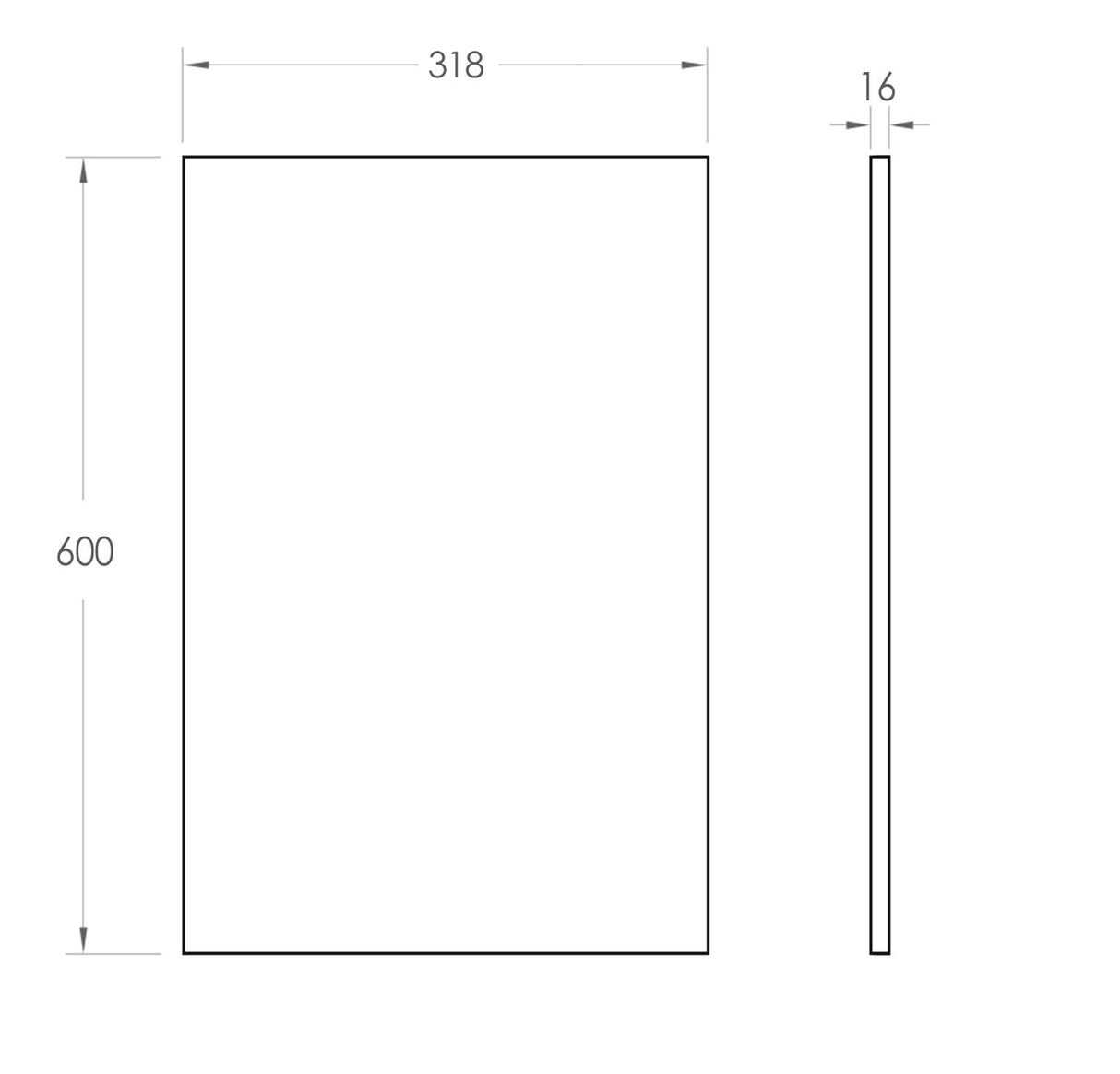 Otti Laundry Filler Panel (600x318x16)