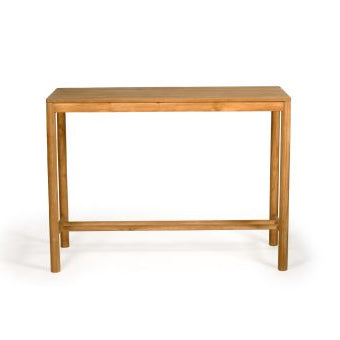 Outpost Margot Teak Bar Table _ (Slatted Top) - 1.1m