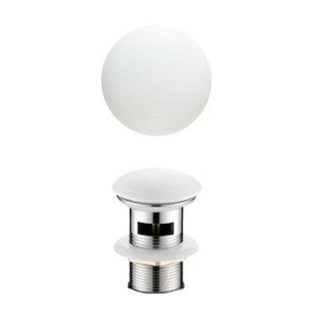 Pop Up Waste with Overflow ceramic white