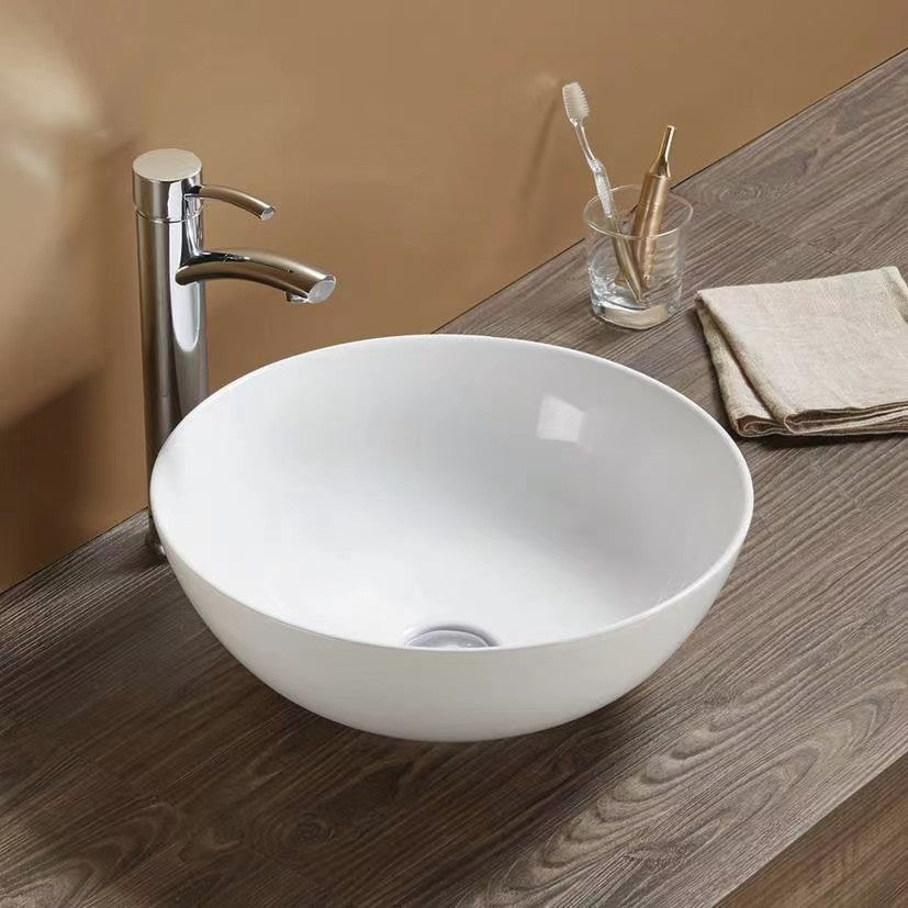 POSEIDON Gloss White Basin (Round: 400x400x130)