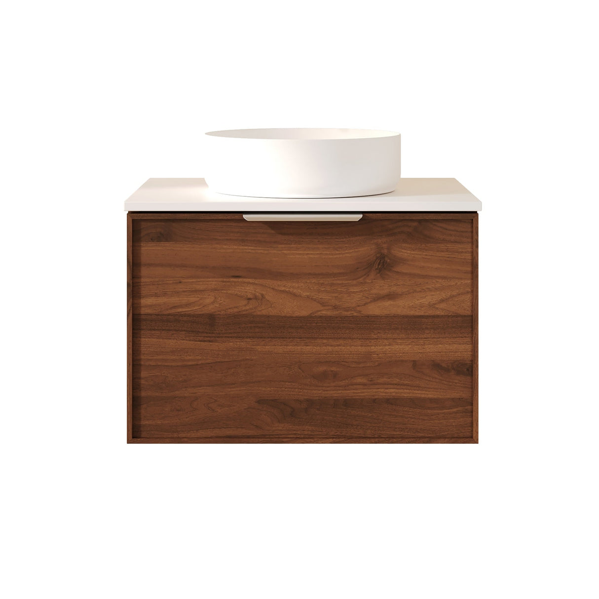PARIS Wall Hung Vanity Walnut Woodmatt