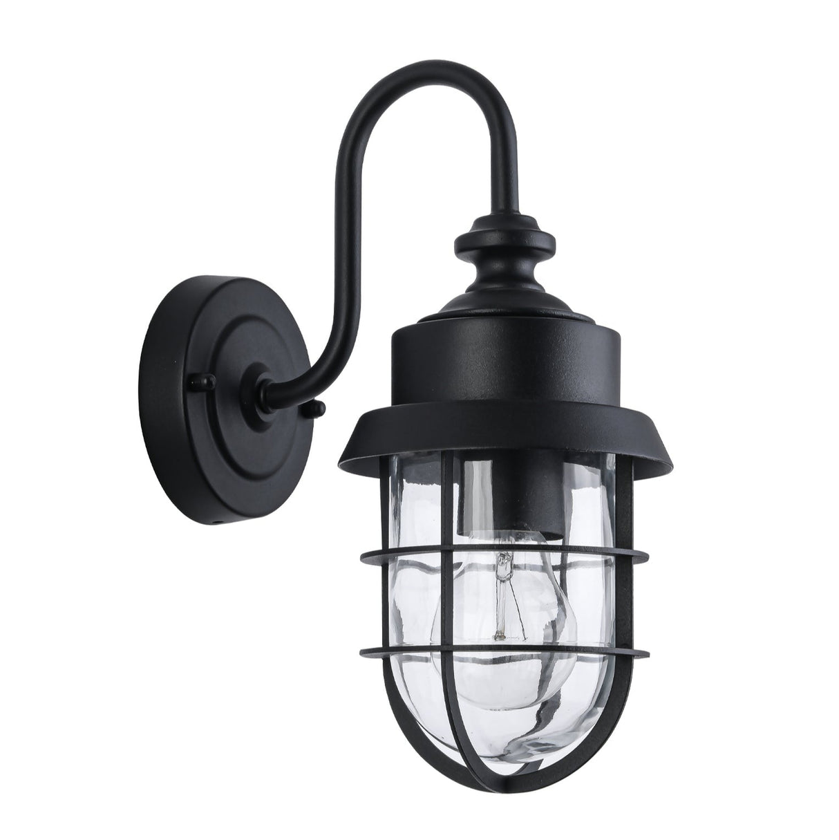 PAROL: Exterior Cylinder Glass with Cage Wall Lights IP44