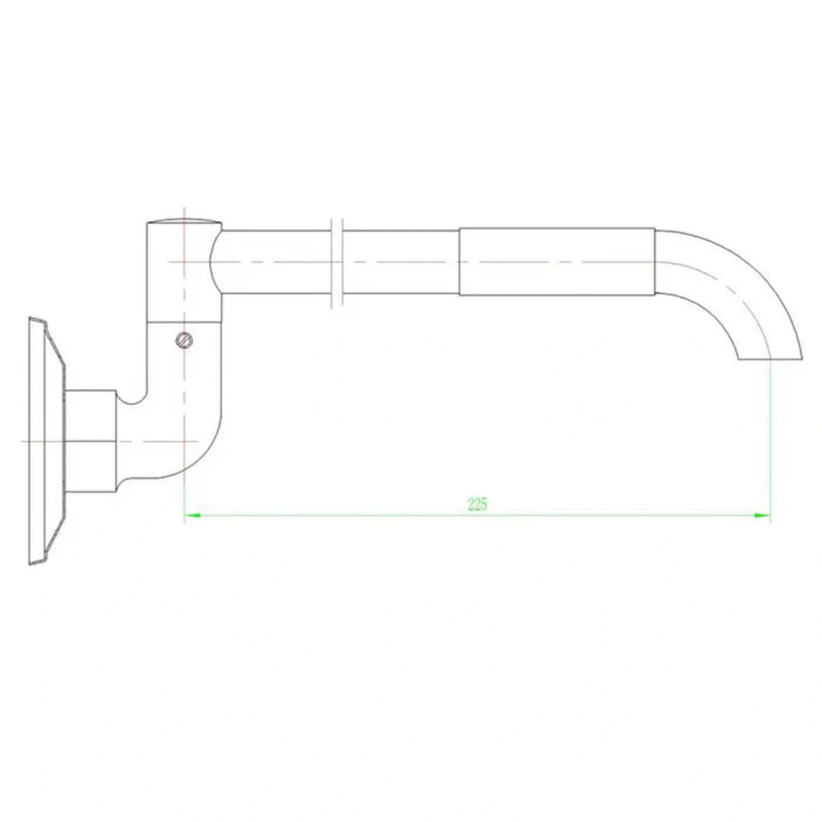 PAVIA Laundry Spout 225mm