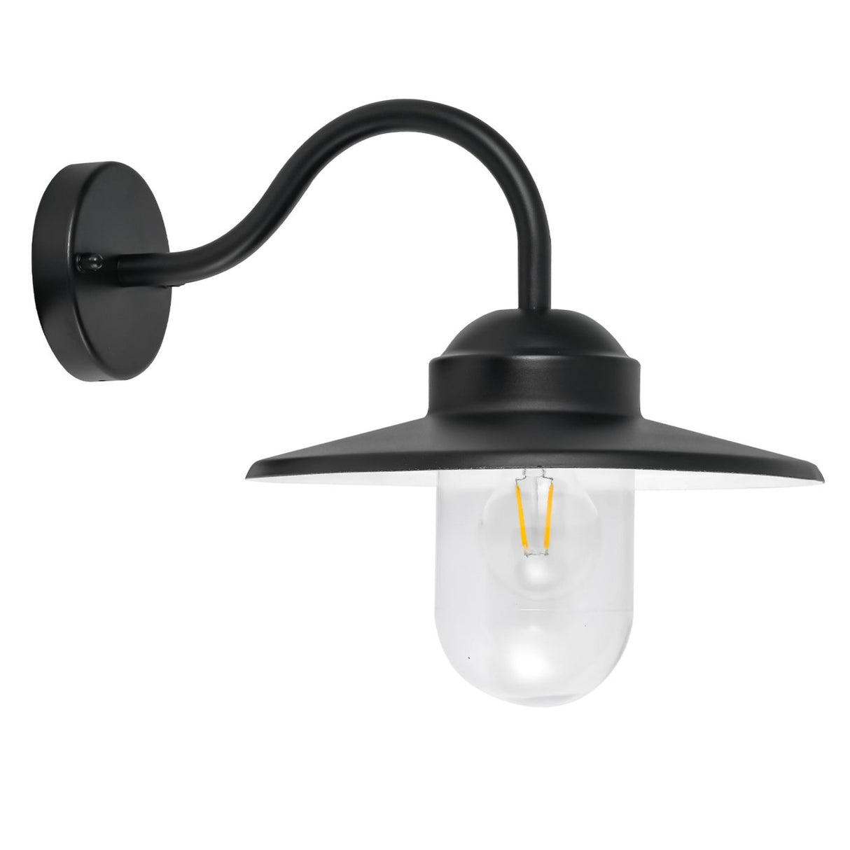 PAYONG: Exterior Sun Hat Shape with Clear Glass Wall Lights IP44