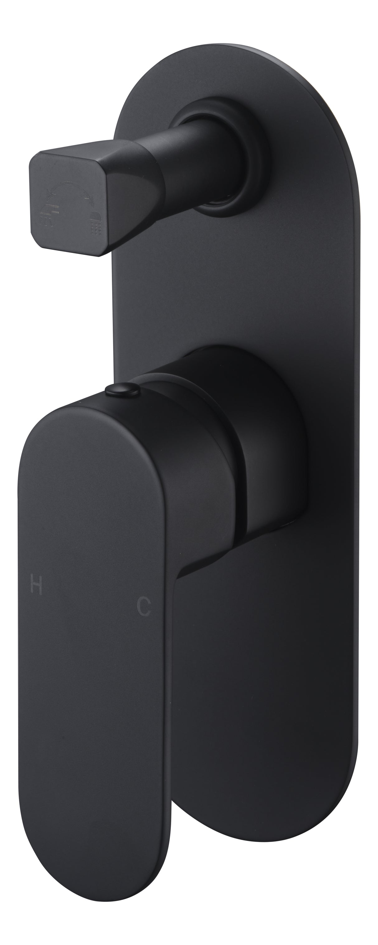 Cora Diverter Wall Mixer - Matte Black