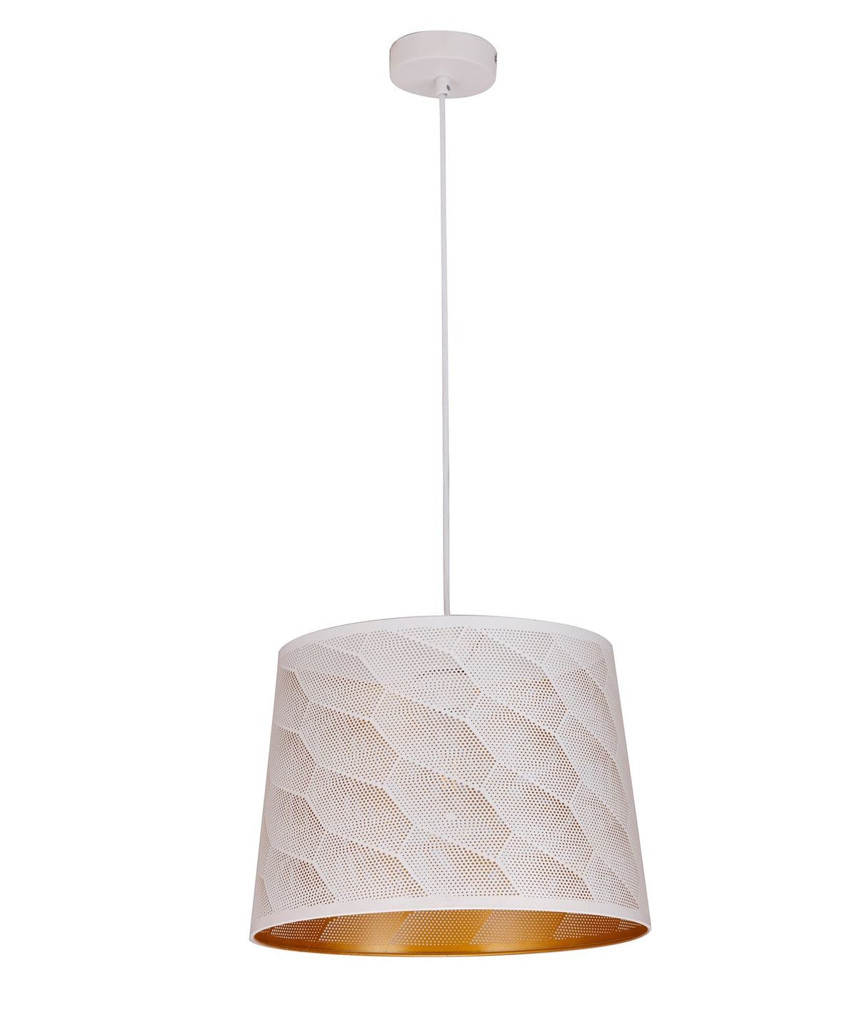 PENSHADE: Interior Slanted with Honeycomb Pattern Laser Cut Pendant Lights (Black/ White)