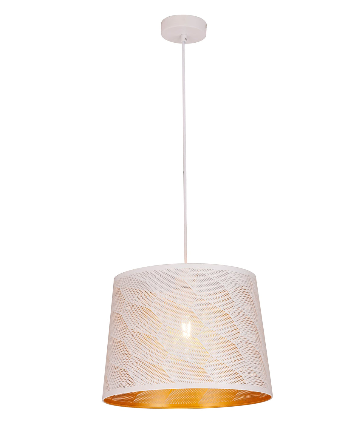 PENSHADE: Interior Slanted with Honeycomb Pattern Laser Cut Pendant Lights (Black/ White)