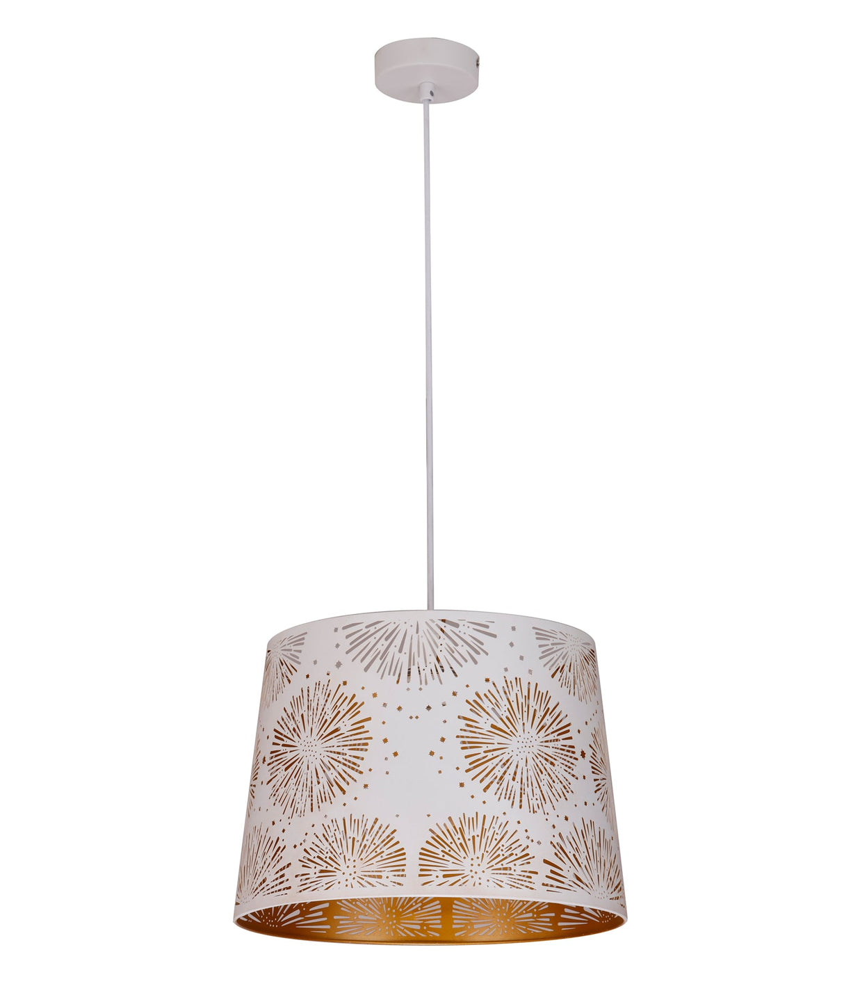 PENSHADE: Interior Slanted with Starburst Tower Pattern Laser Cut Pendant Lights (Black/ White)