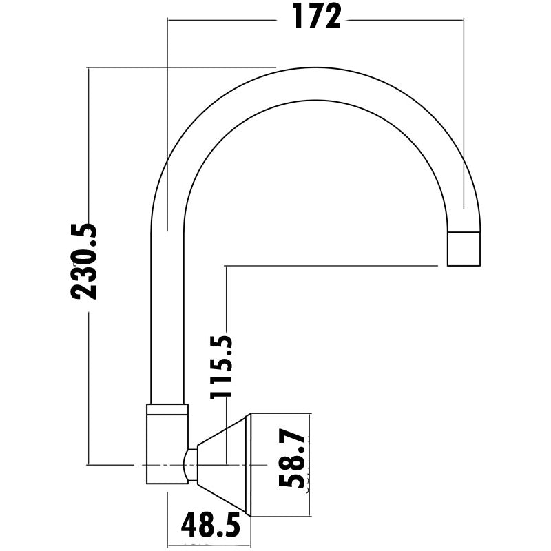 Wall Swivel Outlet (Chrome)