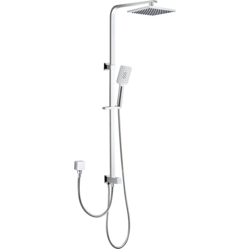 Eden Square Multi-function Shower Set Two Hoses (Chrome)