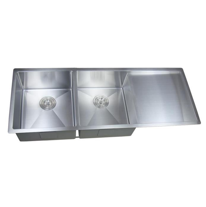 POS Double Bowl Handmade Stainless Steel Sink 1160x450x200mm