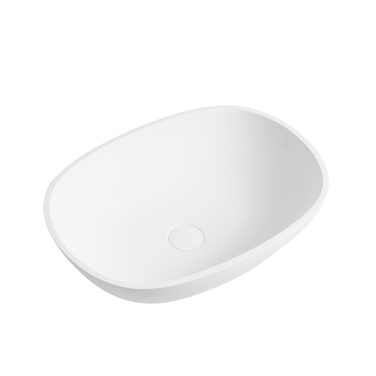 POSEIDON Percy Matte White Solid Surface Stone Basin (Rectangle: 550x400x155mm)