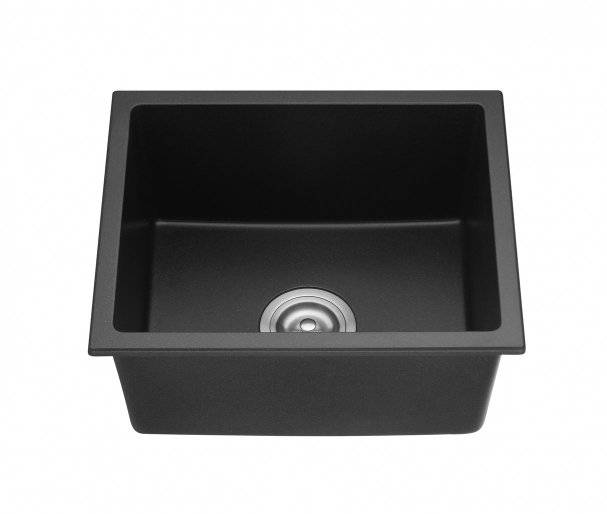 POS Quartz Undermount Kitchen Single Sink 432x432x246 (Matte Black)
