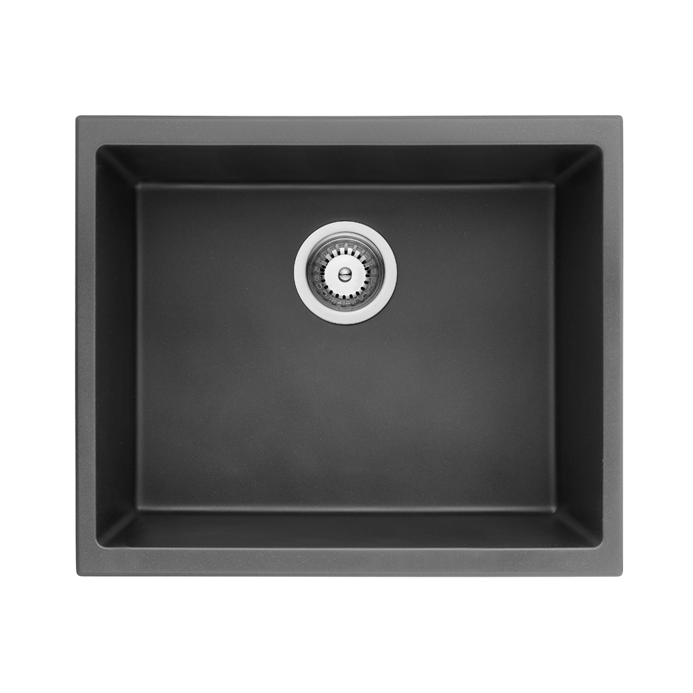 POS Quartz Undermount Kitchen Single Sink 543x457x250 (Matte Black)