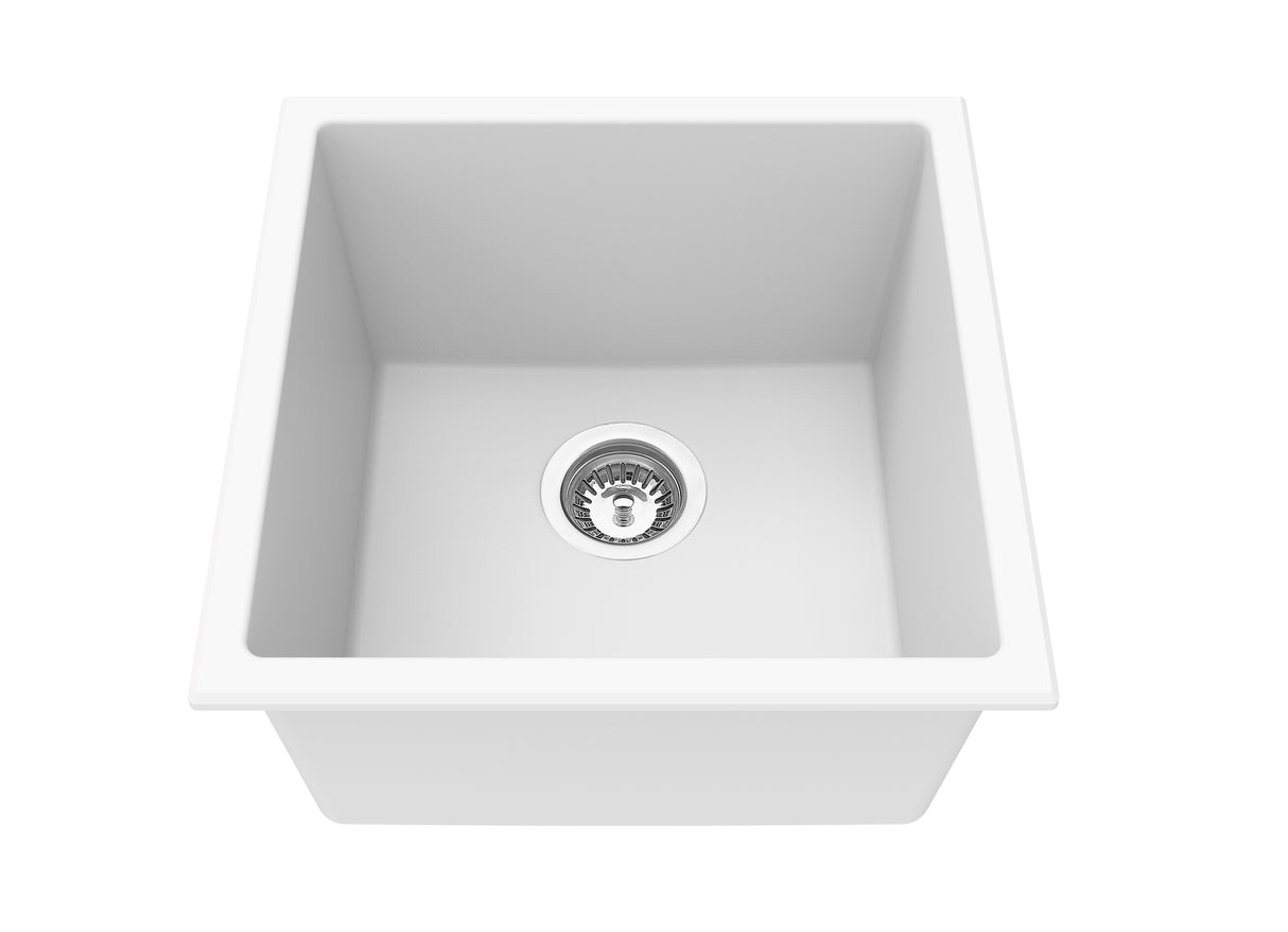 POS Quartz Undermount Kitchen Single Sink 730x460x226 (Matte White)