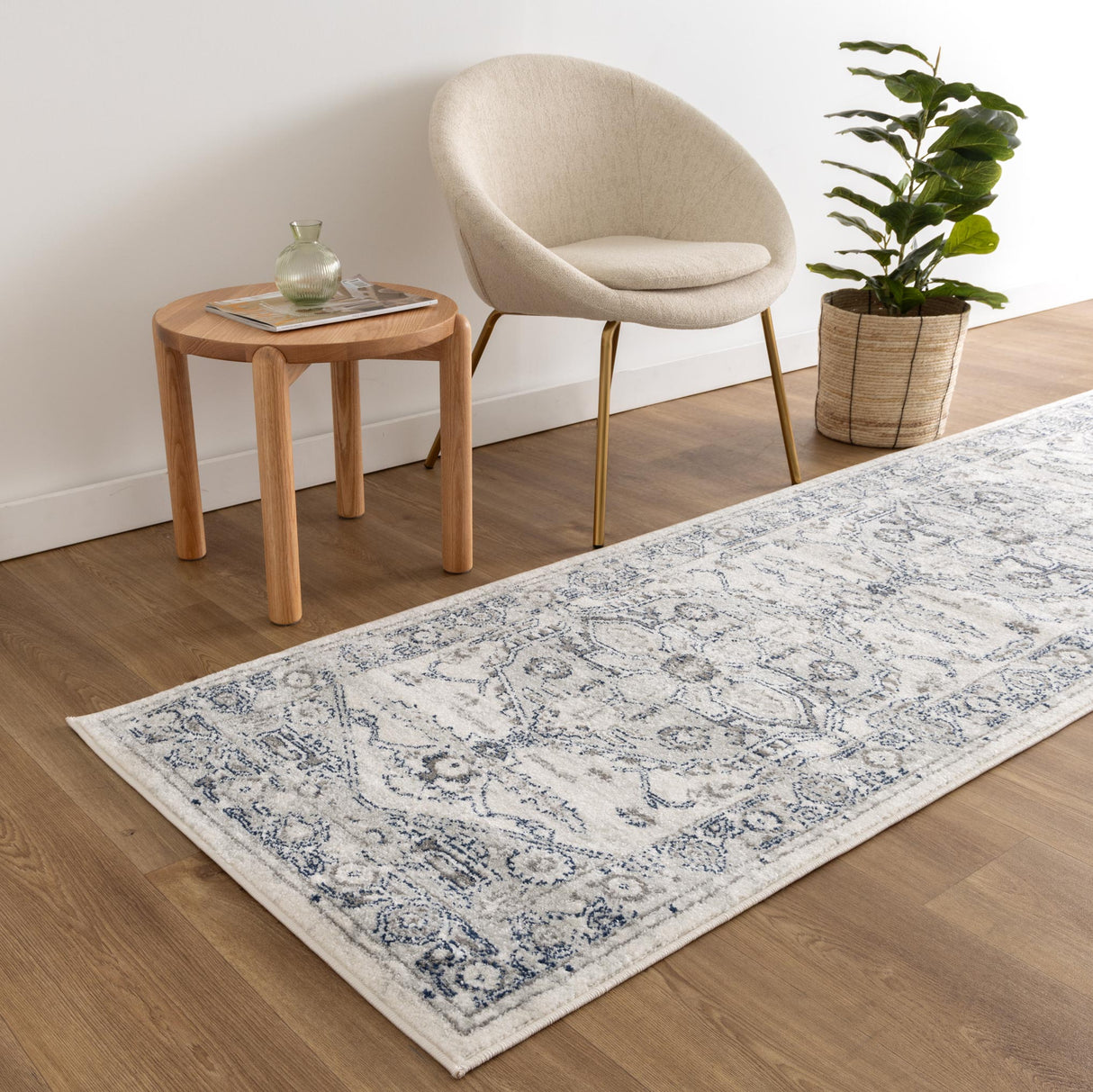 Provence Gaul Traditional Grey & Cream Rug