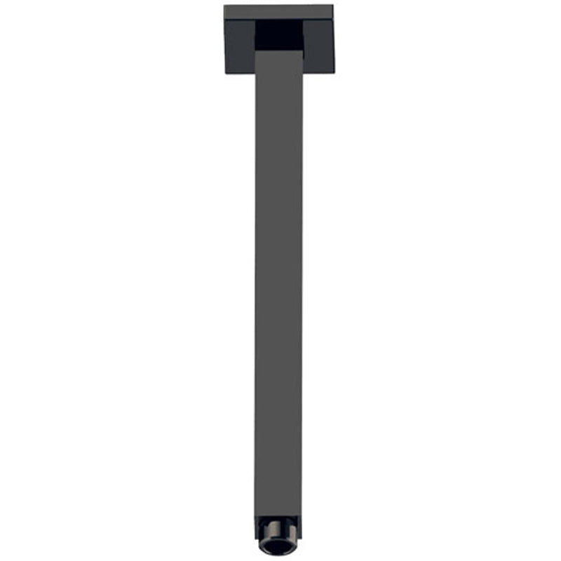 Square Vertical Shower Arm 310mm - Matte Black