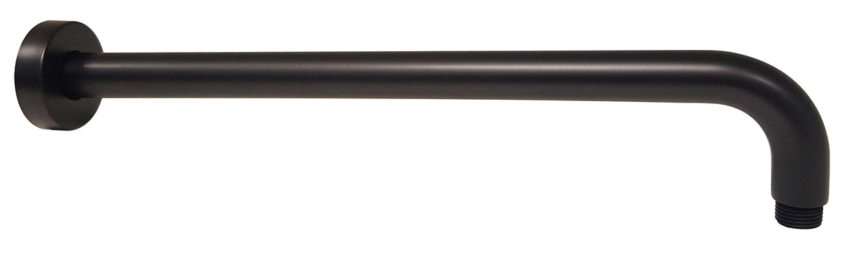 Round Horizontal Shower Arm - Matte Black
