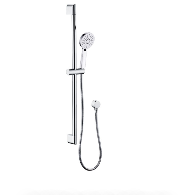 Maya Round Brass Multi-function Sliding Shower Set (Chrome)