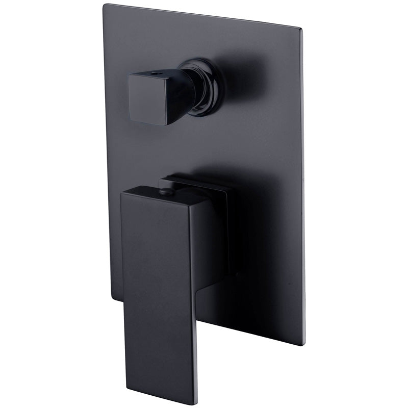 Rosa Wall Mixer With Diverter - Matte Black