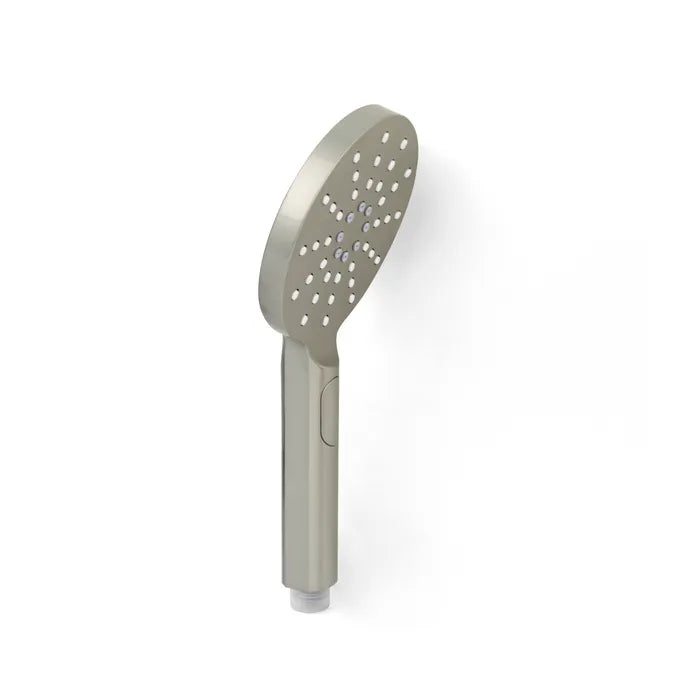 PAVIA Twin Shower On Rail Top Inlet Round (250mm) - Brushed Nickel