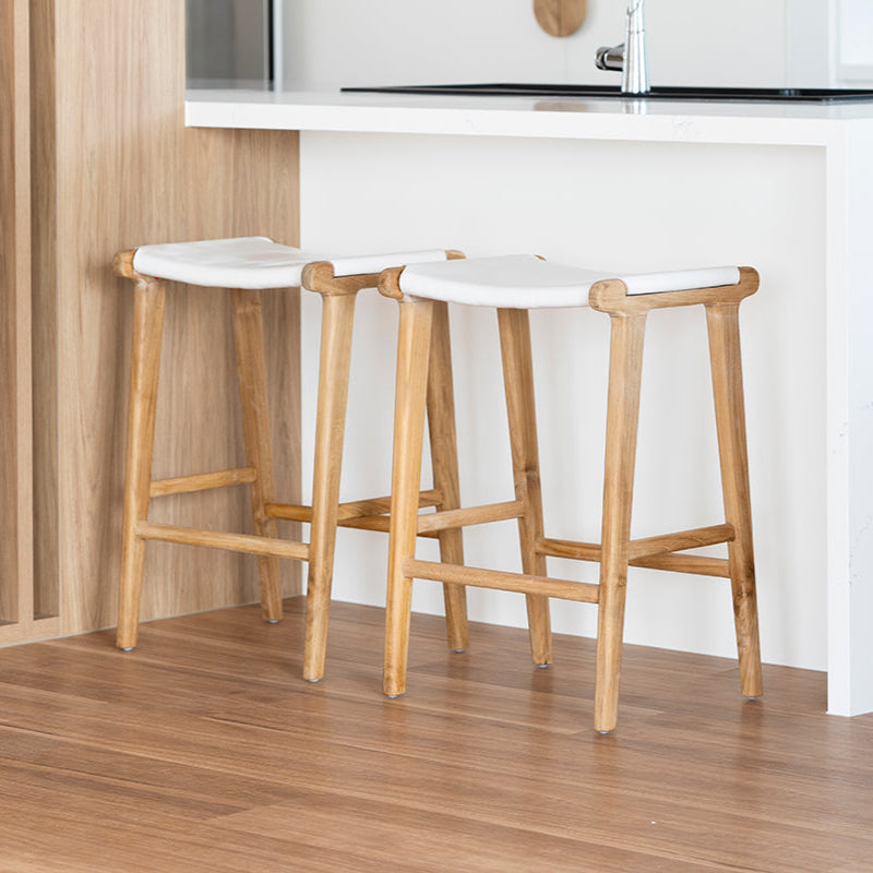 Paloma Leather Saddle Stool - Whitley